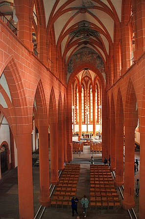 Heilig-Geist-Kirche Heidelberg, Blick von der Westempore ins Hauptschiff